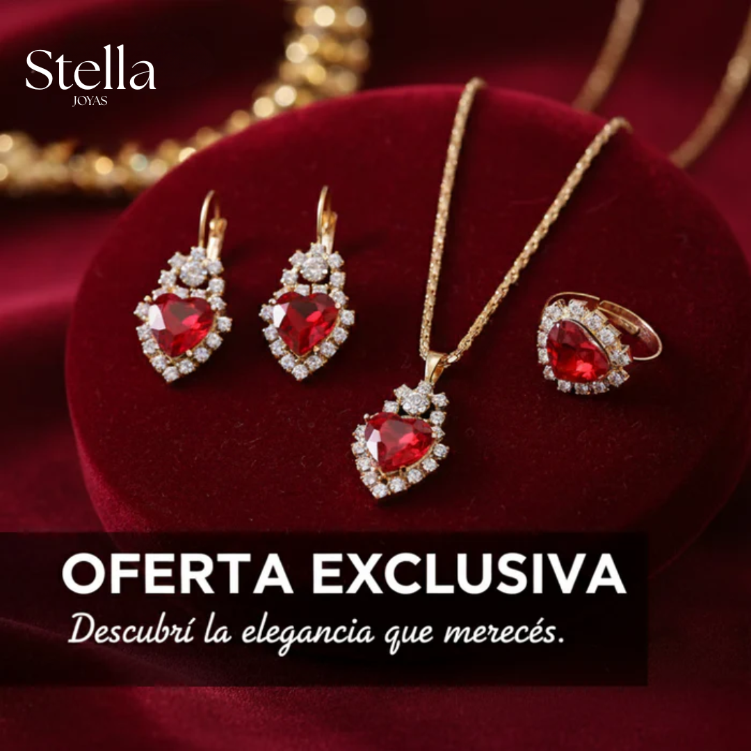 Set Corazón Enamorado: Brilla con Amor y Estilo